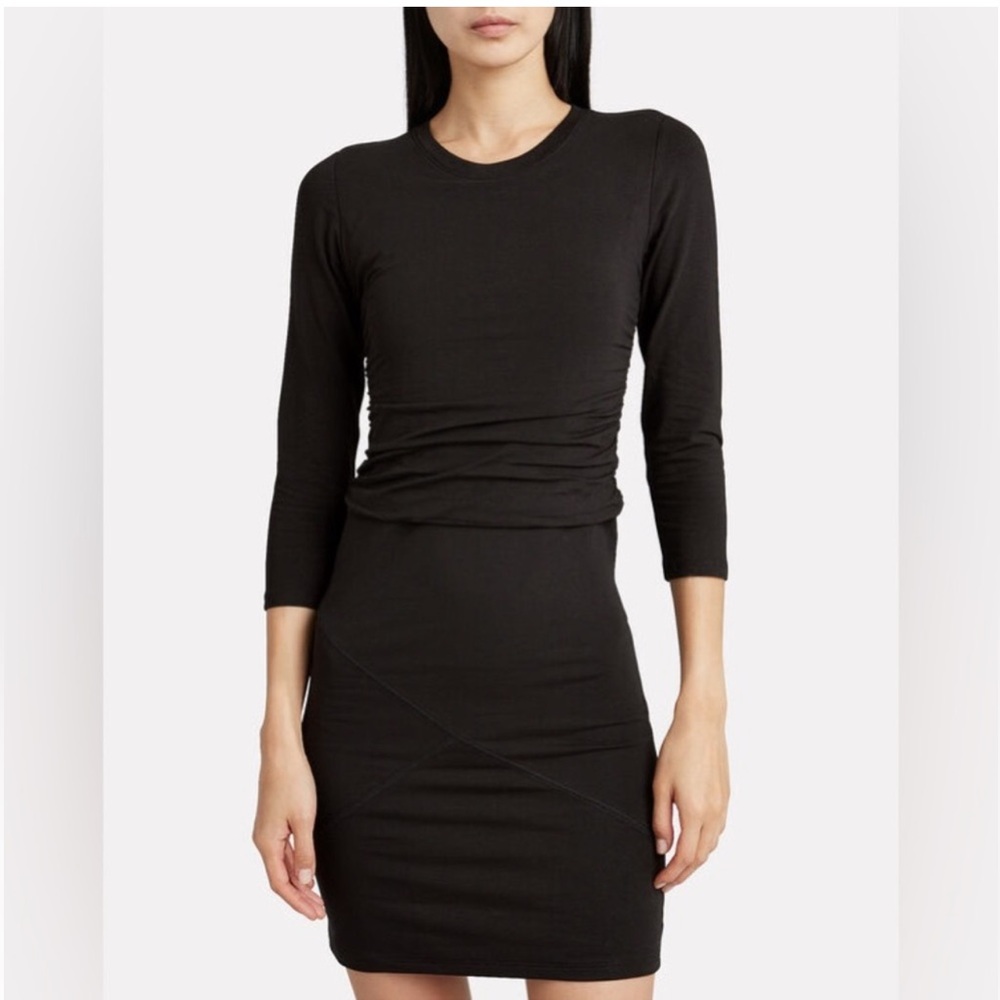 NEW ATM x Revolve Black Pima Cotton Bodycon Mini Cocktail Designer Dress XS